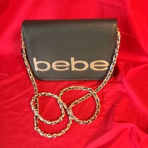 Green Bebe Crossbody Bag with Gold Accents